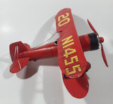 Vintage Style Red N1455 20 1933 G5 Bi-Plane Large 10 1/4" Tin Metal Airplane