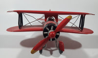 Vintage Style Red N1455 20 1933 G5 Bi-Plane Large 10 1/4" Tin Metal Airplane