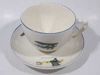 Antiques T.C. Green & Co Ltd Church Gresley Early Military Fighter Airplanes Ceramic Pottery Saucer Plate and Mug Cup Soup Bowl with Handle Made in England