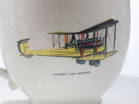 Antiques T.C. Green & Co Ltd Church Gresley Early Military Fighter Airplanes Ceramic Pottery Saucer Plate and Mug Cup Soup Bowl with Handle Made in England