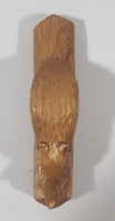 Vintage Gaston Turcotte Quebec Beaver On A Log Handmade Carved Wood 5 1/4" Long Animal Wildlife Sculpture