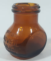 Vintage 4 oz net Bovril Canada Limited Amber Glass Jar 3" Tall