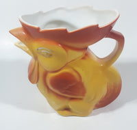 Antique Chicken Rooster Hen Shaped 5" Tall Ceramic Pottery Pitcher Ewer Jug