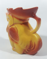 Antique Chicken Rooster Hen Shaped 5" Tall Ceramic Pottery Pitcher Ewer Jug