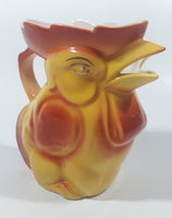 Antique Chicken Rooster Hen Shaped 5" Tall Ceramic Pottery Pitcher Ewer Jug