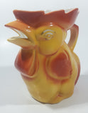 Antique Chicken Rooster Hen Shaped 5" Tall Ceramic Pottery Pitcher Ewer Jug