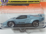 1998 Matchbox Lamborghini Countach LP500S Light Blue Grey Die Cast Toy Car Vehicle New in Package