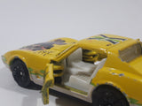 1999 Titan Sports WWF Wrestling Radical Rides New Age Outlaws Welly No. 103 Corvette Yellow Die Cast Toy Car Vehicle with Opening Doors
