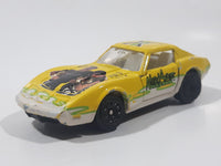 1999 Titan Sports WWF Wrestling Radical Rides New Age Outlaws Welly No. 103 Corvette Yellow Die Cast Toy Car Vehicle with Opening Doors