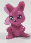 Kinder Surprise Pink Bunny Rabbit Flower Tail 1 1/2" Tall Plastic Toy Figure