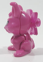 Kinder Surprise Pink Bunny Rabbit Flower Tail 1 1/2" Tall Plastic Toy Figure