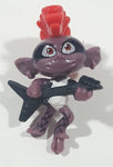 Kinder Surprise Punk Rocker with Purple Skin and Red Mohawk Guitar Player Musician 1 1/2" Tall Plastic Toy Figure