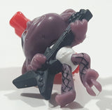 Kinder Surprise Punk Rocker with Purple Skin and Red Mohawk Guitar Player Musician 1 1/2" Tall Plastic Toy Figure