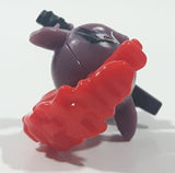 Kinder Surprise Punk Rocker with Purple Skin and Red Mohawk Guitar Player Musician 1 1/2" Tall Plastic Toy Figure