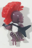 Kinder Surprise Punk Rocker with Purple Skin and Red Mohawk Guitar Player Musician 1 1/2" Tall Plastic Toy Figure