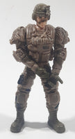 Chap Mei S1 Sentinel 1 Army Military Soldier 4" Tall Toy Action Figure - Brown Camo