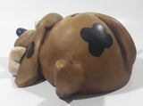 Paolo Chiari Brown Hound Dog With Bone 8" Long Resin Coin Bank