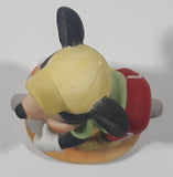 Vintage Walt Disney Productions Mickey Mouse Riding A Bicycle 4" Tall Porcelain Ceramic Figurine