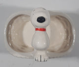 Vintage United Features Syndicate Charles Schulz Peanuts Snoopy 5 1/2" Tall Ceramic White Basket Made in Japan