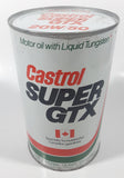 Vintage Castrol Super GTX 20W-50 1 Imperial Quart 1.14 Litre Motor Oil Metal Can EMPTY