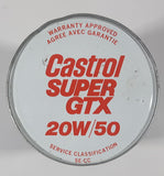 Vintage Castrol Super GTX 20W-50 1 Imperial Quart 1.14 Litre Motor Oil Metal Can EMPTY