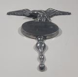 Vintage Eagle Topped Cast Metal Door Plaque Name Plate 8 3/4" x 9 1/2"