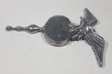 Vintage Eagle Topped Cast Metal Door Plaque Name Plate 8 3/4" x 9 1/2"
