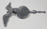 Vintage Eagle Topped Cast Metal Door Plaque Name Plate 8 3/4" x 9 1/2"