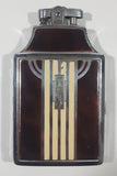 Rare Version Antique 1938 Ronson Mastercase Faux Tortoise Shell Enamel and Chrome Art Deco Design Cigarette Case and Lighter Combo