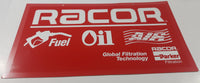 Racor Oil Global Filtration Technology 12" x 22" Red Plastic Advertising Sign