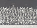 Vintage 1945 RCAF Royal Canadian Air Force Maintenance Section Flying Squadron No. 2 Wireless School Calgary Canada 13" x 19" Black and White Framed Military Photograph