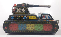 Extremely Rare Vintage c. 1967 Mihashi M-4 Sherman Tank Friction Tin Toy Military Vehicle 7 3/4" Long