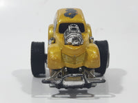 New Ray Monster Truck Gold with Dragons Pull Back Action Die Cast Toy Car Vehicle Missing Front Wheels