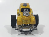 New Ray Monster Truck Gold with Dragons Pull Back Action Die Cast Toy Car Vehicle Missing Front Wheels