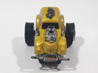 New Ray Monster Truck Gold with Dragons Pull Back Action Die Cast Toy Car Vehicle Missing Front Wheels