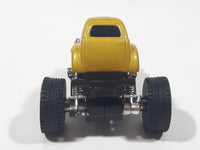 New Ray Monster Truck Gold with Dragons Pull Back Action Die Cast Toy Car Vehicle Missing Front Wheels