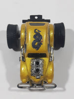 New Ray Monster Truck Gold with Dragons Pull Back Action Die Cast Toy Car Vehicle Missing Front Wheels