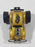 New Ray Monster Truck Gold with Dragons Pull Back Action Die Cast Toy Car Vehicle Missing Front Wheels
