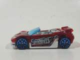 2017 Hot Wheels Track Builder Trak-Tune Translucent Red Die Cast Toy Car Vehicle