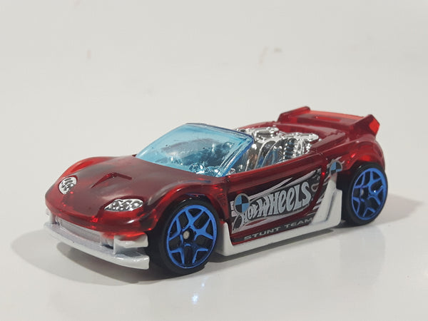 2017 Hot Wheels Track Builder Trak-Tune Translucent Red Die Cast Toy Car Vehicle