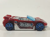 2017 Hot Wheels Track Builder Trak-Tune Translucent Red Die Cast Toy Car Vehicle