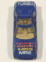 Vintage May Cheong MC Toys Toyota MR-2 Turbo Dark Blue Die Cast Toy Car Vehicle