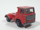 Vintage PlayArt Semi Tractor Truck Red Die Cast Toy Car Vehicle Made in Hong Kong