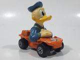Vintage 1979 Walt Disney Productions Lesney Matchbox Orange Donald Duck Cartoon Character Series No. 2 Blue Die Cast Toy Sailor Themed Car Vehicle