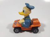 Vintage 1979 Walt Disney Productions Lesney Matchbox Orange Donald Duck Cartoon Character Series No. 2 Blue Die Cast Toy Sailor Themed Car Vehicle