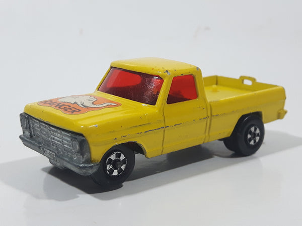 Vintage 1973 Lesney Matchbox Rolamatics No. 57 Wild Life Truck Ranger Yellow Die Cast Toy Dump Truck Vehicle