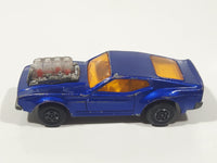 Vintage 1973 Lesney Matchbox Rolamatics Mustang Piston Popper No. 10 Blue Die Cast Toy Muscle Car Vehicle