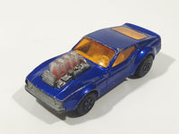 Vintage 1973 Lesney Matchbox Rolamatics Mustang Piston Popper No. 10 Blue Die Cast Toy Muscle Car Vehicle