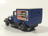 Vintage 1982 Matchbox SuperFast Model A Ford Champion Spark Plugs Blue Die Cast Toy Classic Antique Car Delivery Vehicle