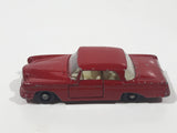 Vintage 1960s Lesney Matchbox Series No. 53 Mercedes-Benz 220 SE Dark Red Die Cast Toy Car Vehicle with Opening Doors